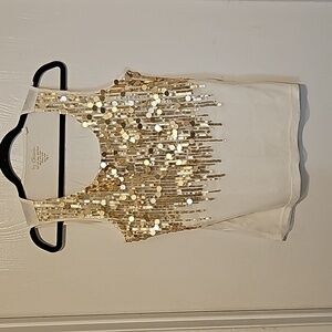 Chico's glitzy gold tank size 0